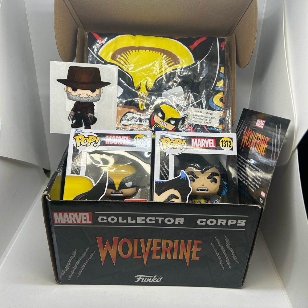 NIB Funko Marvel Wolverine Collector Box with Black and Yellow Accents